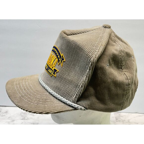 Vintage Alaska Corduroy Snapback Hat The Great Land Embroidered Adjustable Cap - Picture 5 of 9
